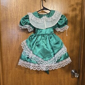 Elegant Green Lace Kids Dress Size 3T